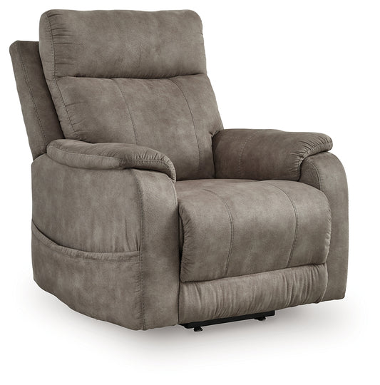 Pines Furniture Outlet - Ashley Furniture - Crestmeade Living Room - Power Lift Recliner / Fossil - 1350312