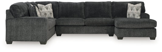 Pines Furniture Outlet - Ashley Furniture - Hollyview Sectional - LAF 3-Piece Sectional with Chaise / Shadow - 15205S1