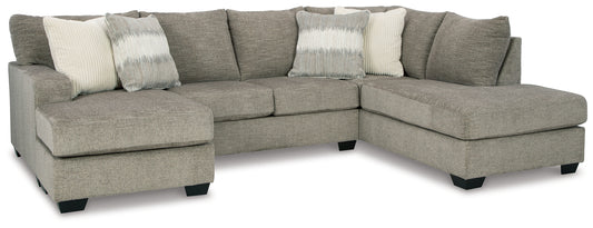 Pines Furniture Outlet - Ashley Furniture - Creswell Sectional - LAF Corner Chaise / Stone - 1530516