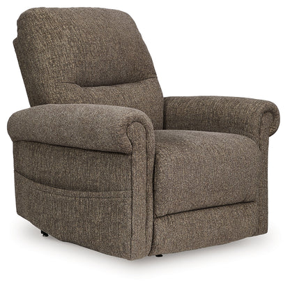 Pines Furniture Outlet - Ashley Furniture - Aureta Living Room - Power Lift Recliner / Charcoal - 1790312