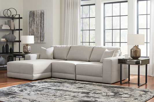Pines Furniture Outlet - Ashley Furniture - Next-Gen Gaucho Sectional - RAF 2-Piece Sectional Loveseat / Gray - 18304S3