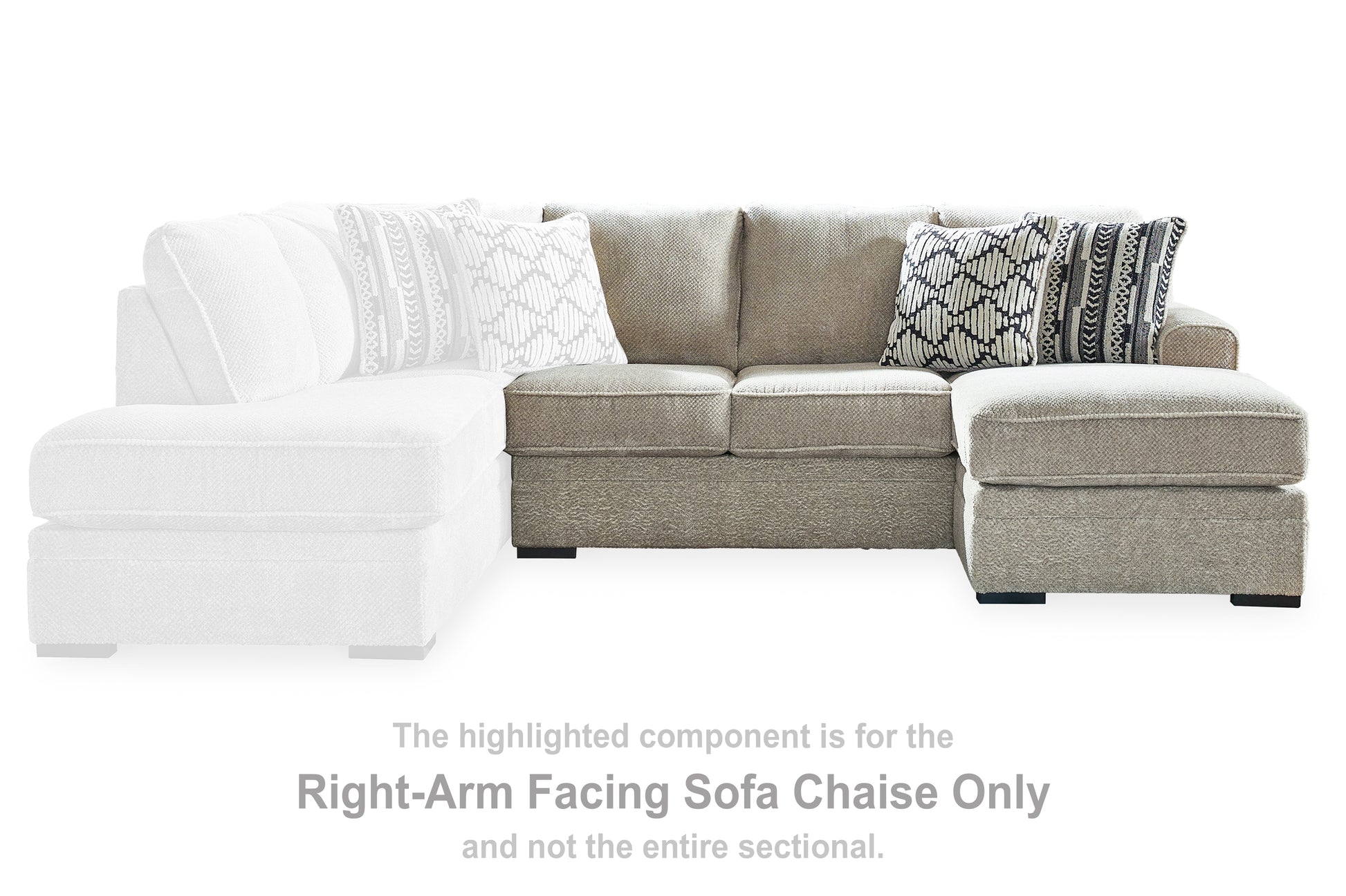 Pines Furniture Outlet - Ashley Furniture - Calnita Sectional - RAF 2-Piece Sectional with Chaise / Sisal - 20502S2