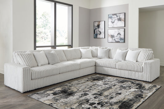 Pines Furniture Outlet - Ashley Furniture - Stupendous Sectional - LAF 5-Piece Sectional with Chaise / Alloy - 25903S9