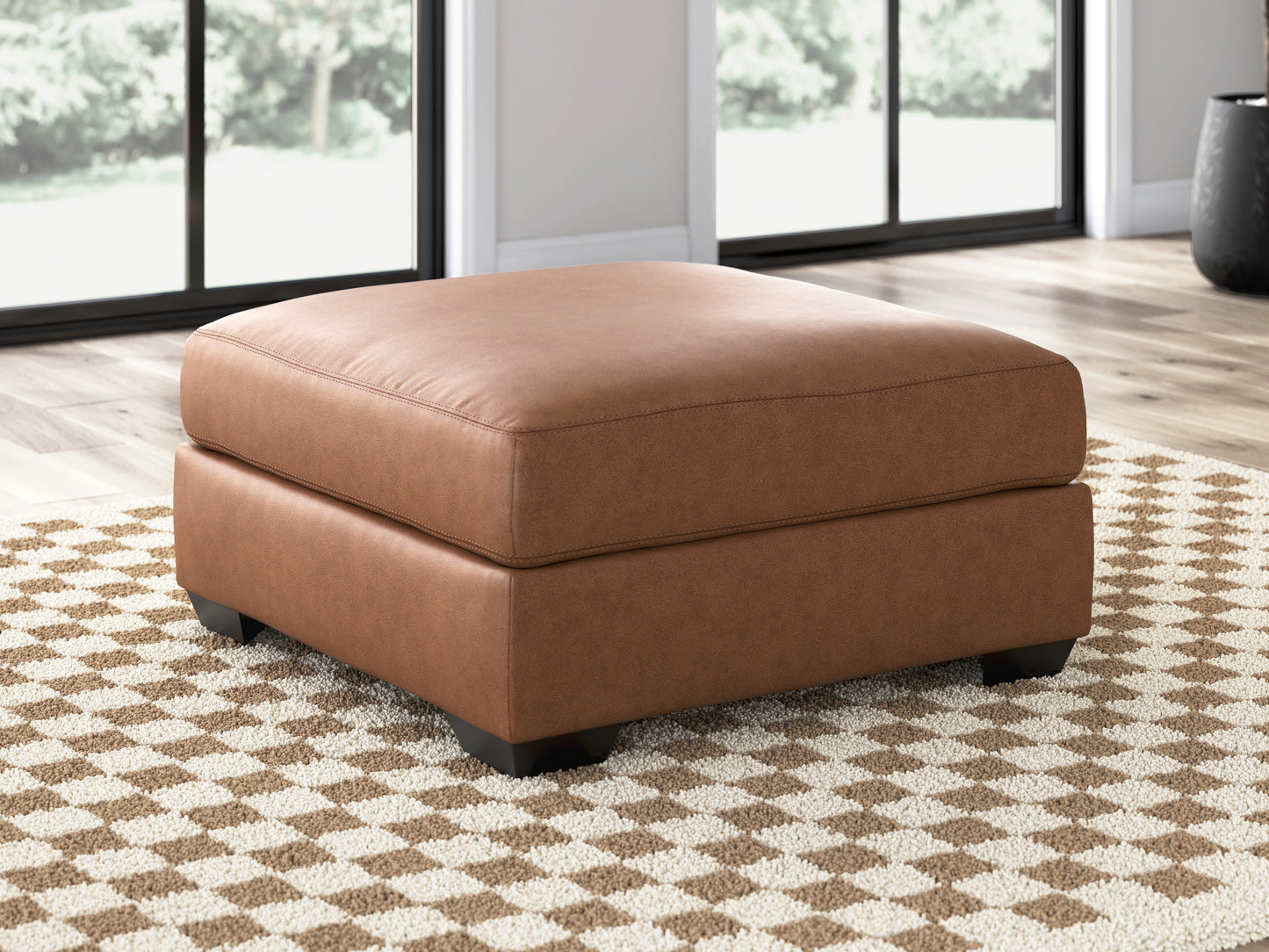 Pines Furniture Outlet - Ashley Furniture - WillowBend Living Room - Oversized Accent Ottoman / Caramel - PC2770408