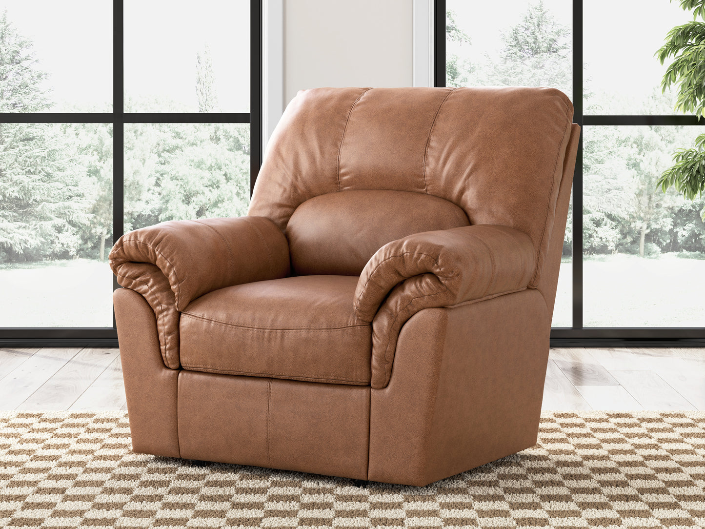 Pines Furniture Outlet - Ashley Furniture - WillowBend Living Room - Rocker Recliner / Caramel - PC2770425