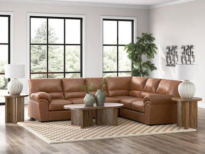 Pines Furniture Outlet - Ashley Furniture - WillowBend Sectional - RAF 3-Piece Sectional / Caramel - PC27704S3