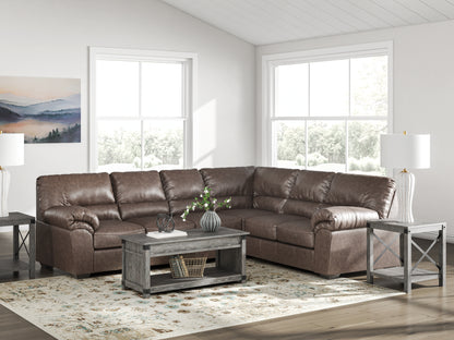 Pines Furniture Outlet - Ashley Furniture - WillowBend Sectional - RAF 3-Piece Sectional / Umber - PC27705S3