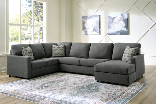 Pines Furniture Outlet - Ashley Furniture - Edenfield Sectional - RAF 3-Piece Sectional with Chaise / Linen - 29004S1