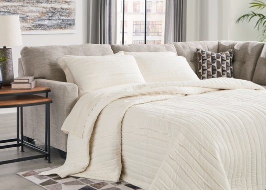 Pines Furniture Outlet - Ashley Furniture - Mahoney Sectional - RAF 2-Piece Sectional with Chaise / Pebble - 31004S1