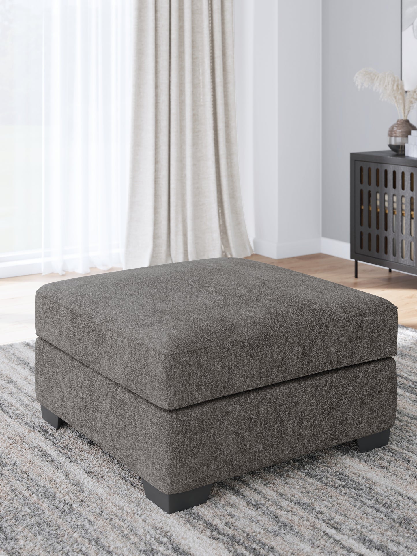 Pines Furniture Outlet - Ashley Furniture - Olten Living Room - Oversized Accent Ottoman / Graphite - 3130508