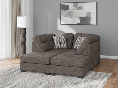 Pines Furniture Outlet - Ashley Furniture - Olten Sectional - RAF 2-Piece Super Chaise / Graphite - 31305S3