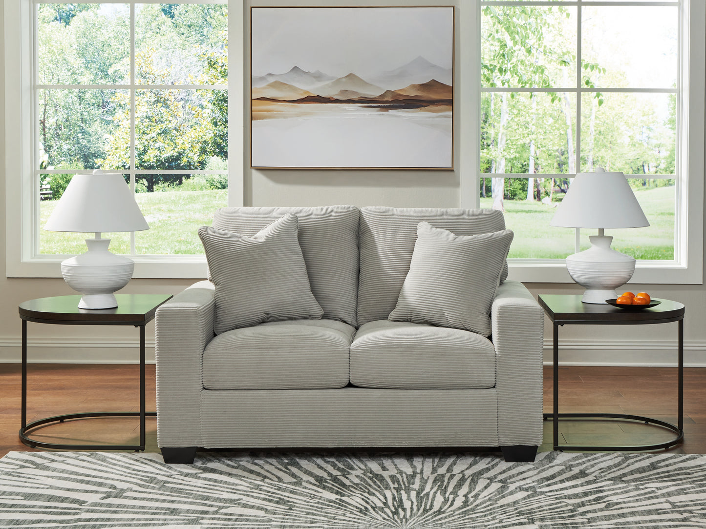Pines Furniture Outlet - Ashley Furniture - Greenbriar Living Room - Loveseat / Smoke - PC3200535
