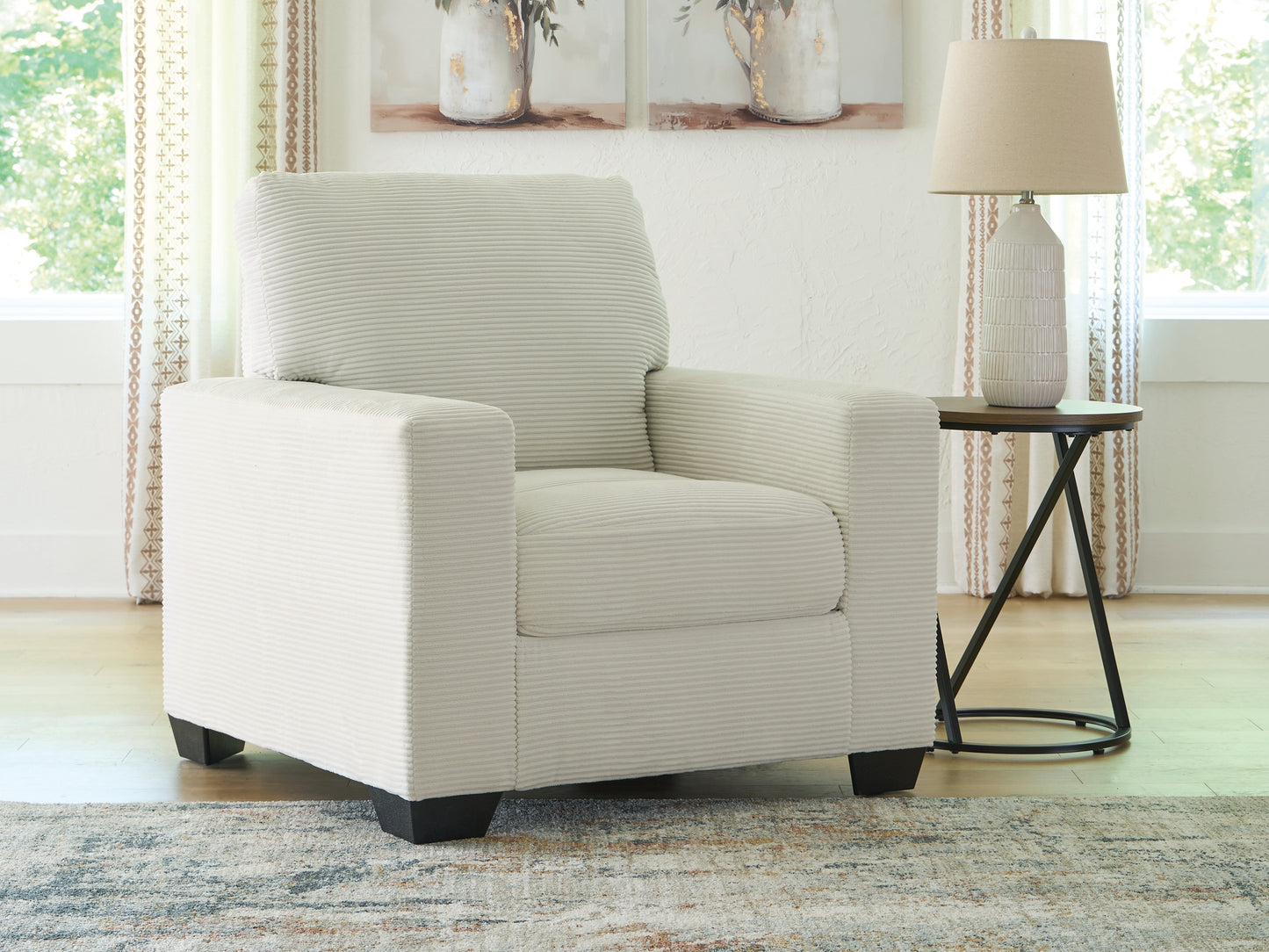 Pines Furniture Outlet - Ashley Furniture - Greenbriar Living Room - Chair / Ivory - PC3200620