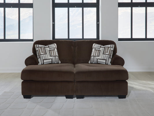 Pines Furniture Outlet - Ashley Furniture - Kimlee Sectional - RAF 2-Piece Super Chaise / Chocolate - PC35603S4