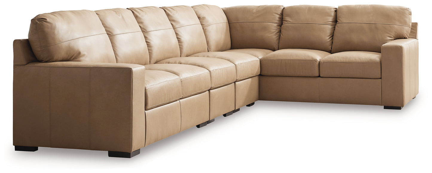 Pines Furniture Outlet - Ashley Furniture - Bandon Sectional - RAF 4-Piece Sectional / Toffee - 38006S6