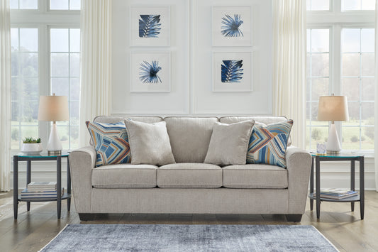 Pines Furniture Outlet - Ashley Furniture - Cashton Living Room - Queen Sofa Sleeper / Blue - 4060539