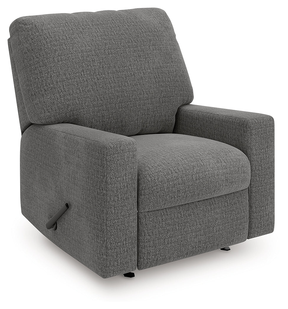 Pines Furniture Outlet - Ashley Furniture - Newellen Living Room - Rocker Recliner / Greystone - 4840525
