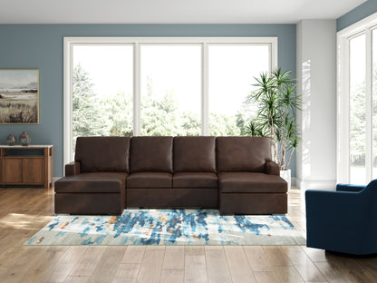 Pines Furniture Outlet - Ashley Furniture - McDowlan Sectional - RAF 3-Piece Sectional with Double Chaise / Coffee - PC48504S3