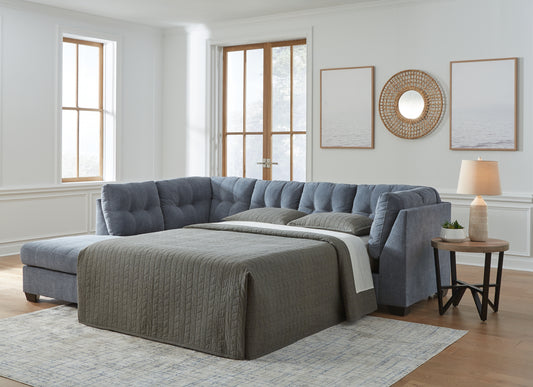Pines Furniture Outlet - Ashley Furniture - Marleton Sectional - RAF 2-Piece Sectional with Chaise / Denim - 55303S1