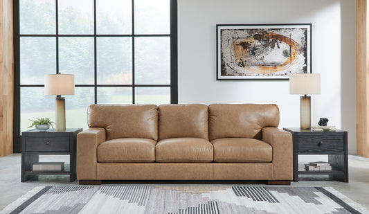 Pines Furniture Outlet - Ashley Furniture - Lombardia Living Room - Ottoman / Tumbleweed - 5730214