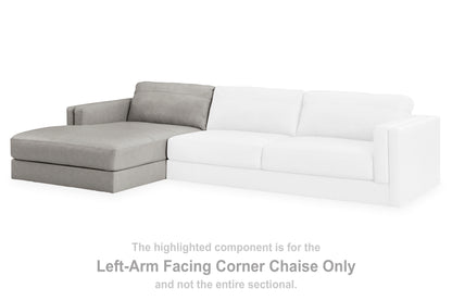 Pines Furniture Outlet - Ashley Furniture - Amiata Sectional - LAF Corner Chaise / Glacier - 5740416