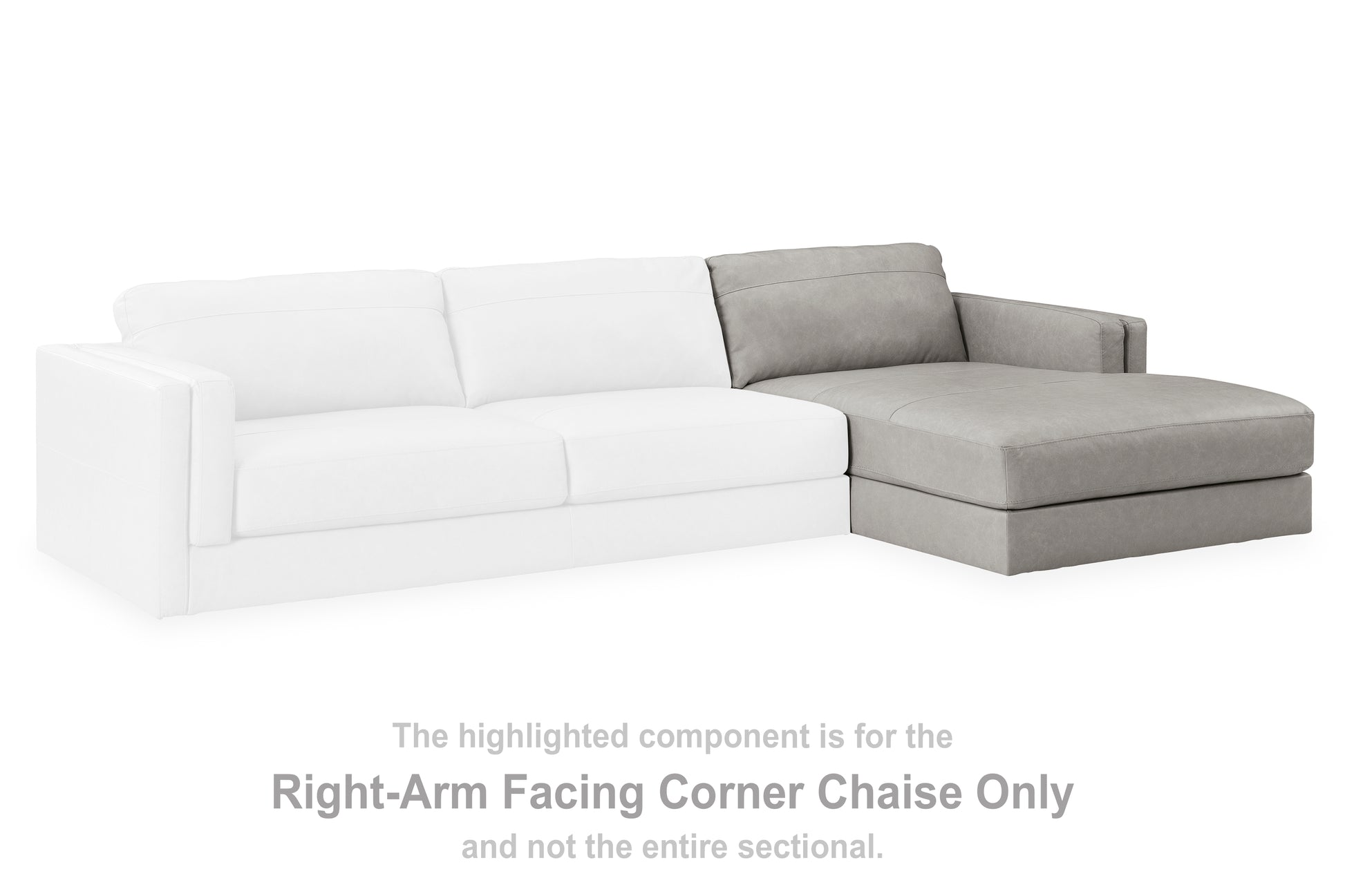 Pines Furniture Outlet - Ashley Furniture - Amiata Sectional - RAF Corner Chaise / Glacier - 5740417