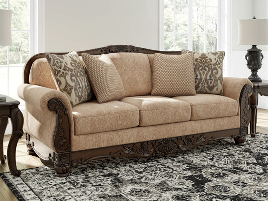 Pines Furniture Outlet - Ashley Furniture - Chelsworth Living Room - Loveseat / Golden - PC5790535