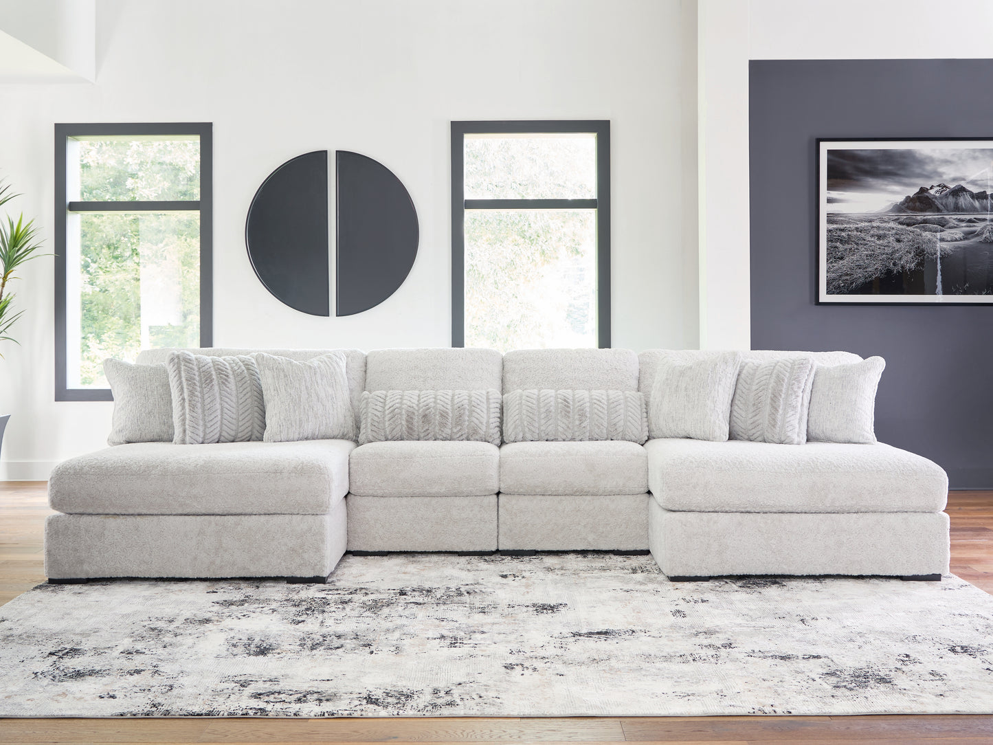Pines Furniture Outlet - Ashley Furniture - Cuddle Plush Sectional - RAF 2-Piece Sectional / Arctic - PC59106S9