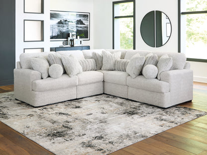 Pines Furniture Outlet - Ashley Furniture - Cuddle Plush Sectional - RAF 5-Piece Sectional / Arctic - PC59106S2