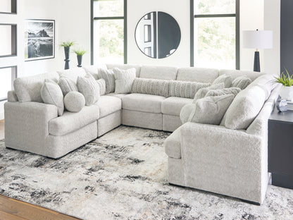 Pines Furniture Outlet - Ashley Furniture - Cuddle Plush Sectional - RAF 8-Piece Sectional / Arctic - PC59106S6