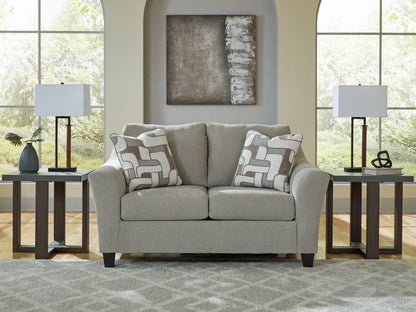 Pines Furniture Outlet - Ashley Furniture - Willarae Living Room - Loveseat / Taupe - 5980335
