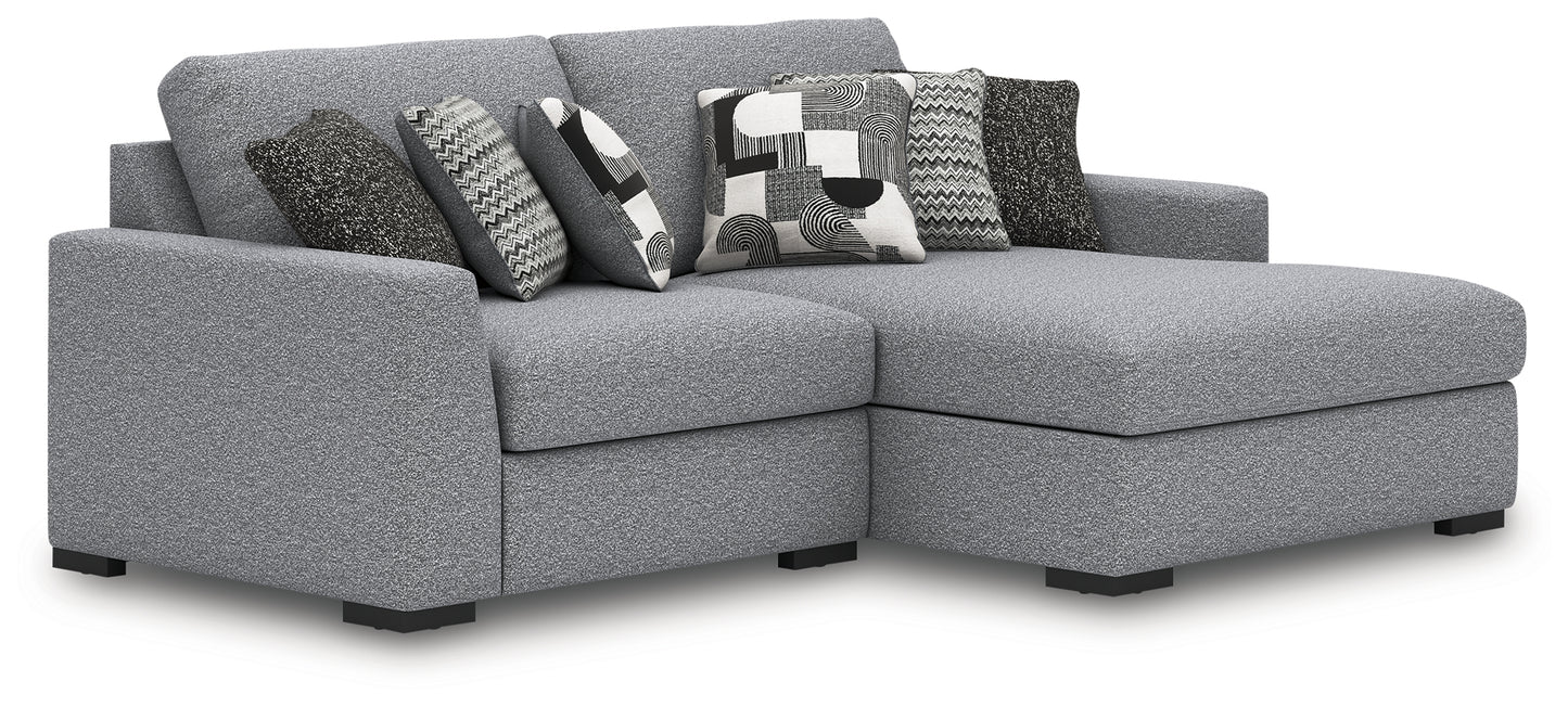 Pines Furniture Outlet - Ashley Furniture - Bealton Sectional - RAF 2-Piece Sectional with Chaise / Salt and Pepper - 61305S10