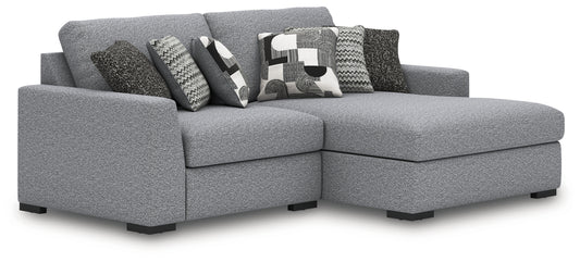 Pines Furniture Outlet - Ashley Furniture - Bealton Sectional - RAF 2-Piece Sectional with Chaise / Salt and Pepper - 61305S10