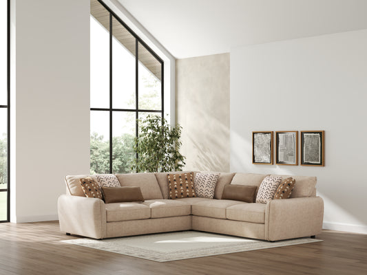 Pines Furniture Outlet - Ashley Furniture - Seyler Sectional - LAF 3-Piece Sectional / Sand - 61405S1