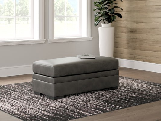 Pines Furniture Outlet - Ashley Furniture - Lofton-Pike Living Room - Oversized Accent Ottoman / Shadow - PC6161008