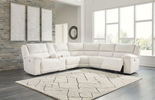 Pines Furniture Outlet - Ashley Furniture - Keensburg Sectional - RAF DBL REC PWR CON Loveseat / Linen - 6180790