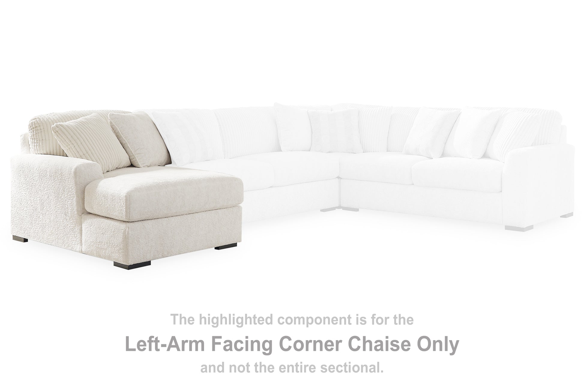 Pines Furniture Outlet - Ashley Furniture - Chessington Sectional - LAF 3-Piece Sectional / Ivory - 61904S5