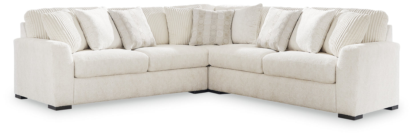 Pines Furniture Outlet - Ashley Furniture - Chessington Sectional - LAF 3-Piece Sectional / Ivory - 61904S5