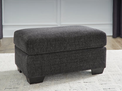 Pines Furniture Outlet - Ashley Furniture - Loreo Living Room - Ottoman / Ebony - 6310114