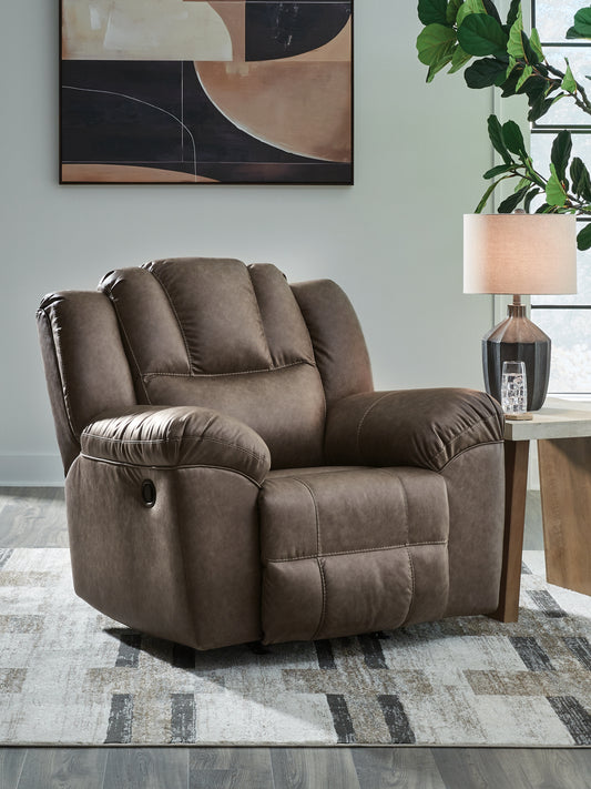 Pines Furniture Outlet - Ashley Furniture - Lowilla Living Room - Rocker Recliner / Driftwood - PC6450625