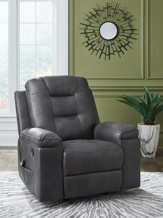 Pines Furniture Outlet - Ashley Furniture - Stockworth Living Room - Rocker Recliner / Granite - PC6560525