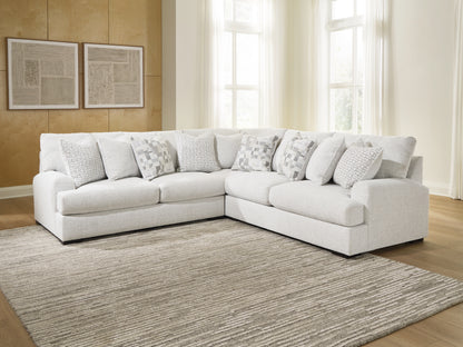 Pines Furniture Outlet - Ashley Furniture - Misty-Lakes Sectional - 3-Piece Sectional / Chalk - PC66906S4