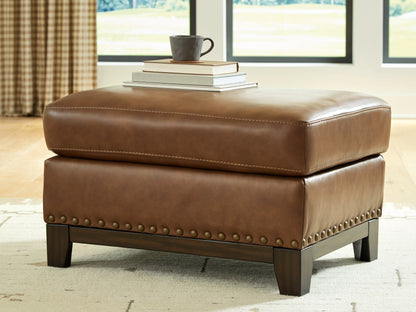 Pines Furniture Outlet - Ashley Furniture - Saonara Living Room - Ottoman / Amber - PC7310914