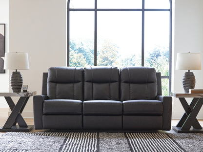 Pines Furniture Outlet - Ashley Furniture - Mackmenville Living Room - Reclining Sofa / Carbon - 7471388