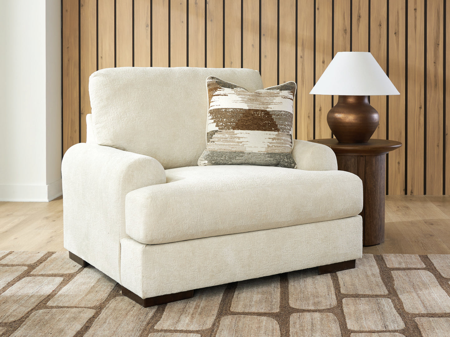 Pines Furniture Outlet - Ashley Furniture - Jayne Park Living Room - Chair and a Half / Sand - PC8150623
