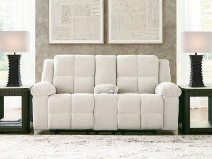Pines Furniture Outlet - Ashley Furniture - Orlen Living Room - DBL Rec Loveseat w/Console / Winter - 8160294