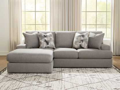 Pines Furniture Outlet - Ashley Furniture - Lindon Sectional - 2-Piece Sectional with Chaise / Smoke - 84704S1