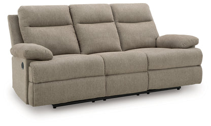 Pines Furniture Outlet - Ashley Furniture - Side-Swipe Living Room - REC Sofa w/Drop Down Table / Mocha - PC9140589