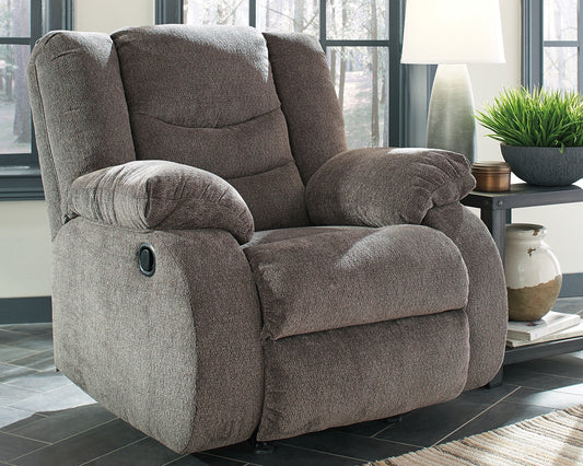 Pines Furniture Outlet - Ashley Furniture - Tulen Living Room - Rocker Recliner / Gray - 9860625