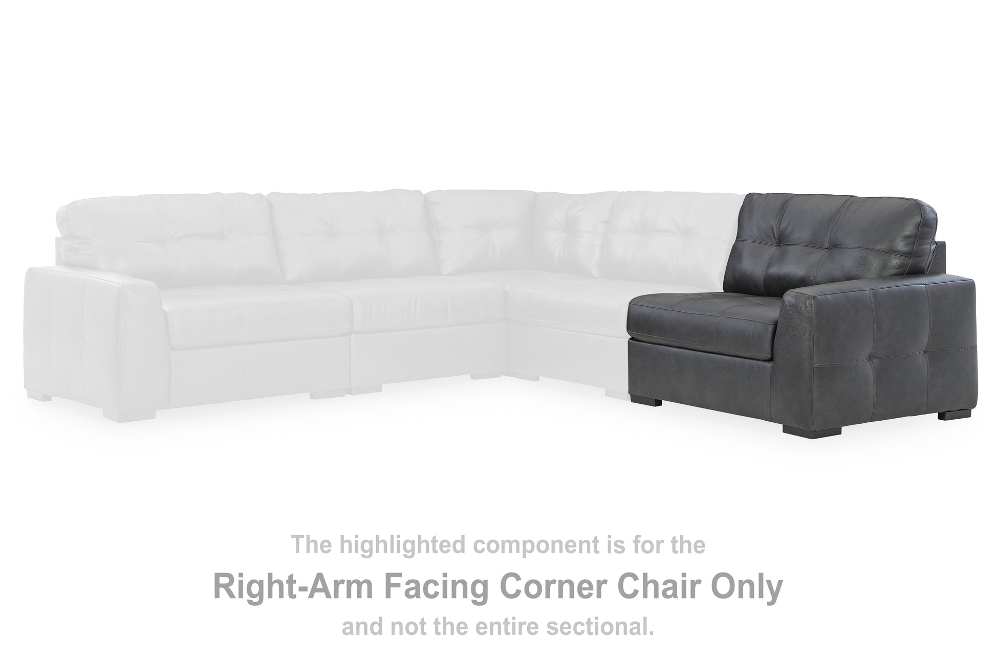Pines Furniture Outlet - Ashley Furniture - Brindley Pier Sectional - RAF Corner Chair / Fog - 9950365
